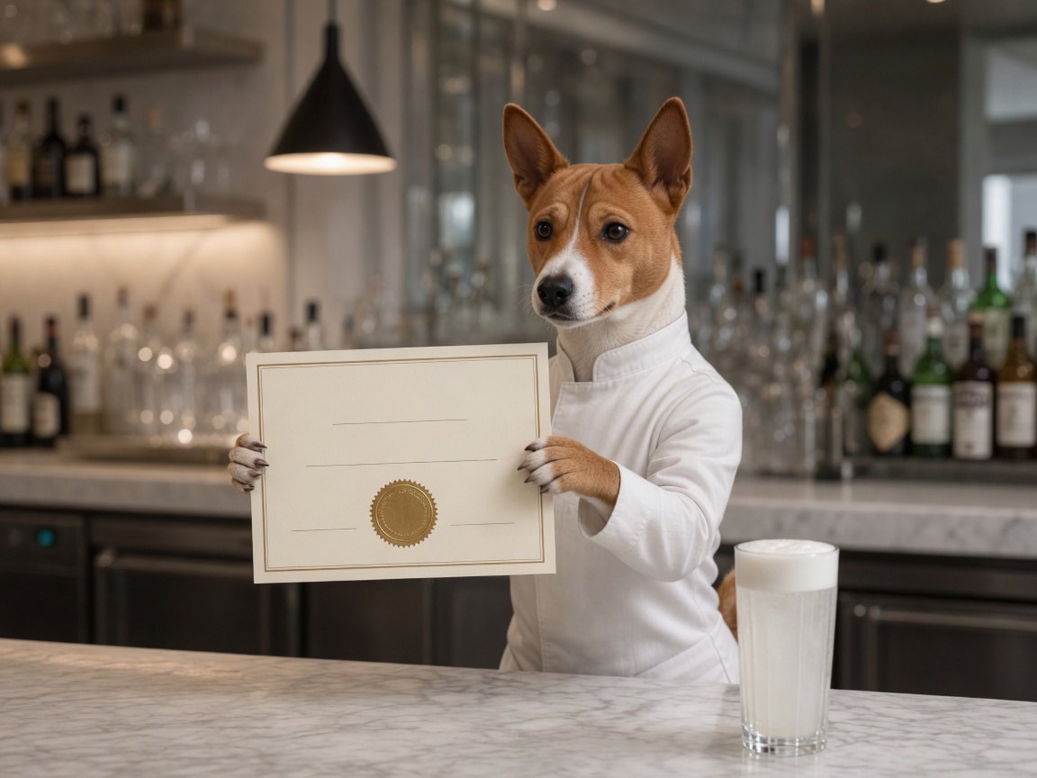 Dashiri holding a certificate