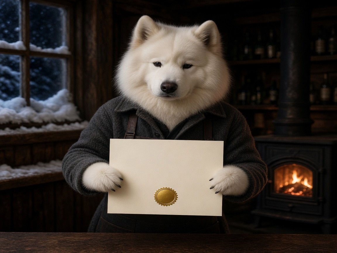 Dashka holding a certificate