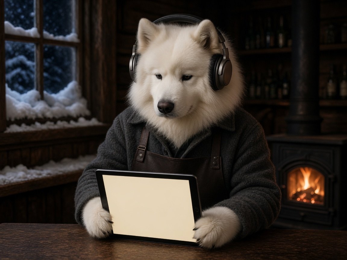 Dashka headphones and a tablet