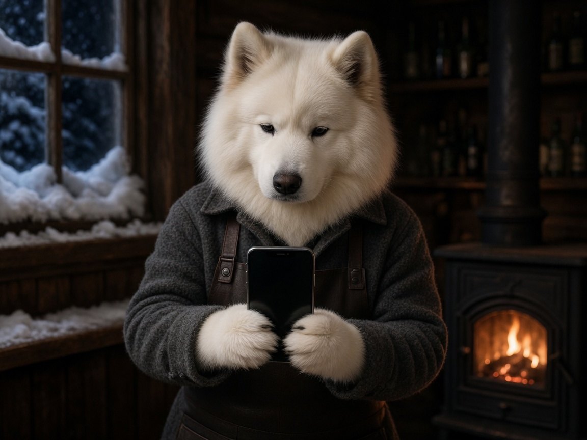 Dashka checking a phone